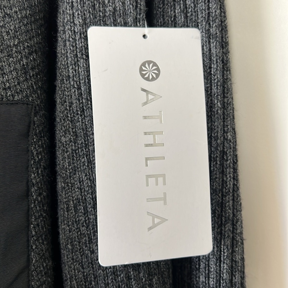 ATHLETA Sentinel Knit Sweater Coat Charcoal Gray Thermolite NWT - Picture 11 of 15